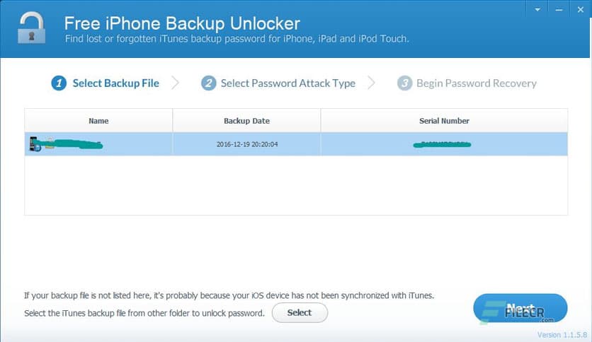 ilike Free iPhone Backup Unlocker 1.1.5.8