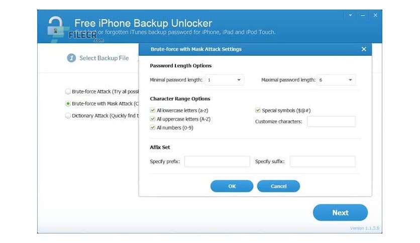 ilike Free iPhone Backup Unlocker 1.1.5.8