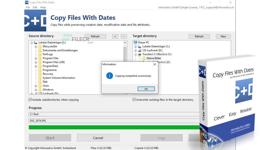 Infonautics Copy Files With Dates 1.15