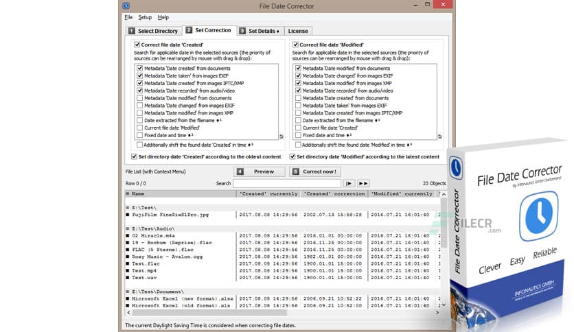 Infonautics File Date Corrector 1.76