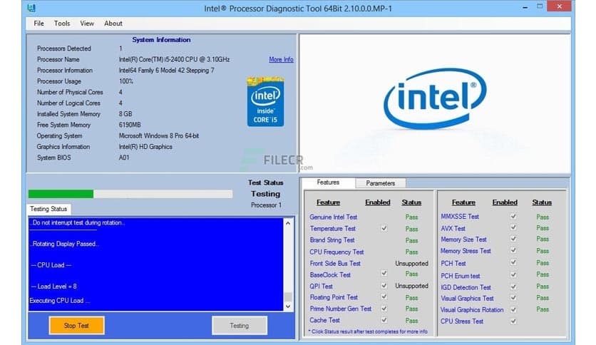 Intel Processor Diagnostic Tool 4.1.9.41