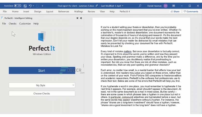 Intelligent Editing PerfectIt Pro 6.4.0