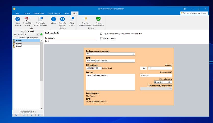 JAM Software SEPA Transfer Enterprise 11.0.0.1050