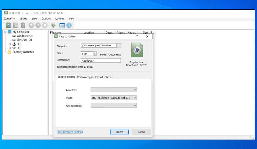 Jetico BestCrypt Container Encryption 9.08.9.5