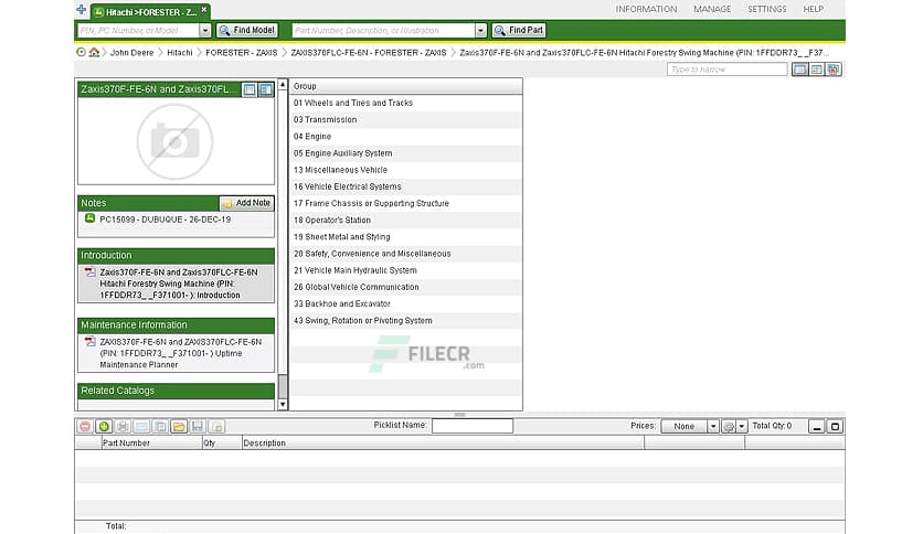 John Deere Hitachi Parts Advisor 2020.02