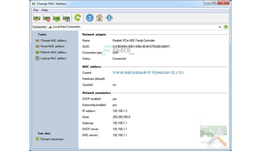 LizardSystems Change MAC Address 25.05