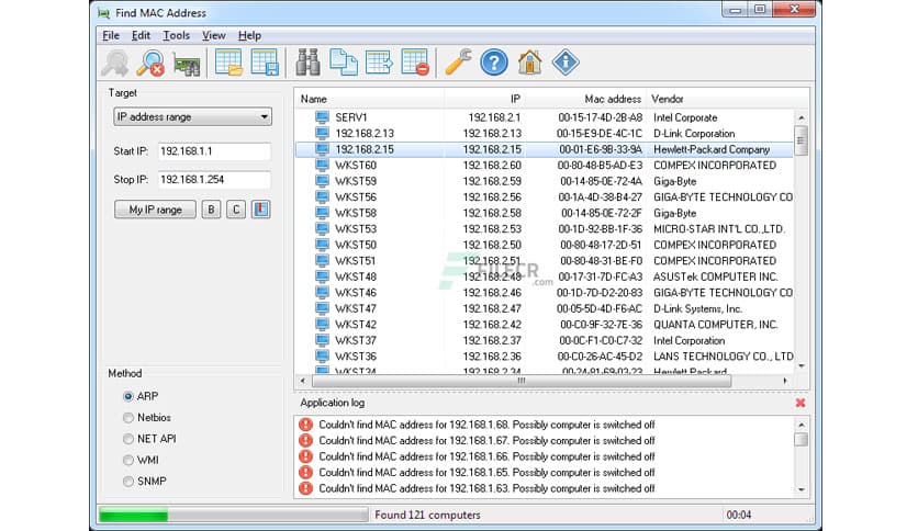 LizardSystems Find MAC Address 25.05