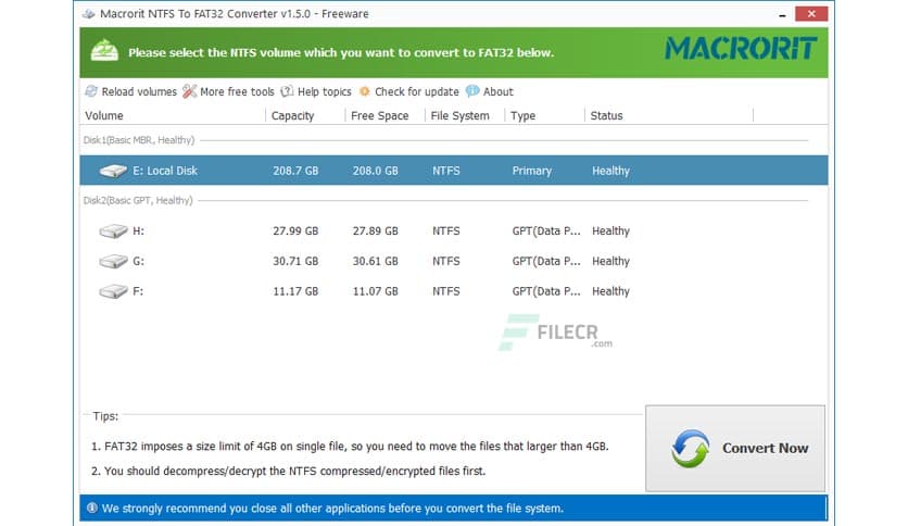 Macrorit NTFS to FAT32 Converter 2.1.0