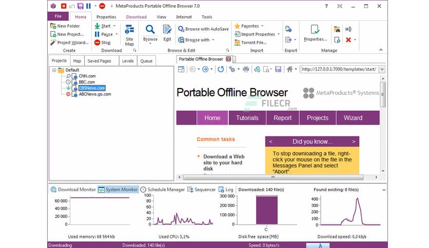 MetaProducts Portable Offline Browser 8.8.0.5004