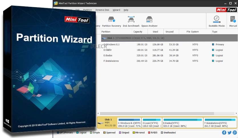 MiniTool Partition Wizard Technician 13.5 + WinPE