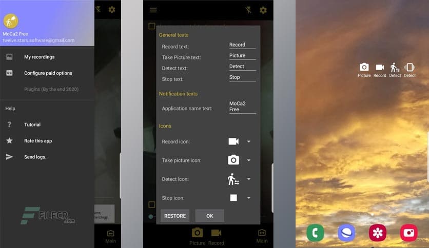 MoCa2 PRO – Motion Detection Camera and Dashcam v7.2