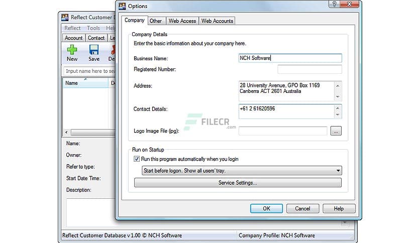 NCH Reflect CRM Customer Database 3.01
