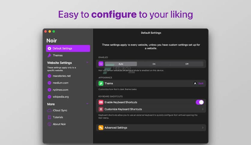 Noir – Dark Mode for Safari 2025.2.9