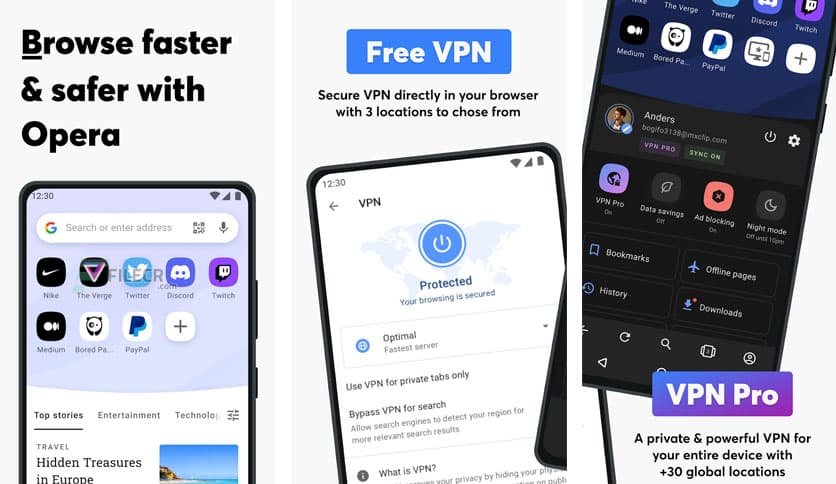 Opera browser with AI & VPN 90.1.4752.84524