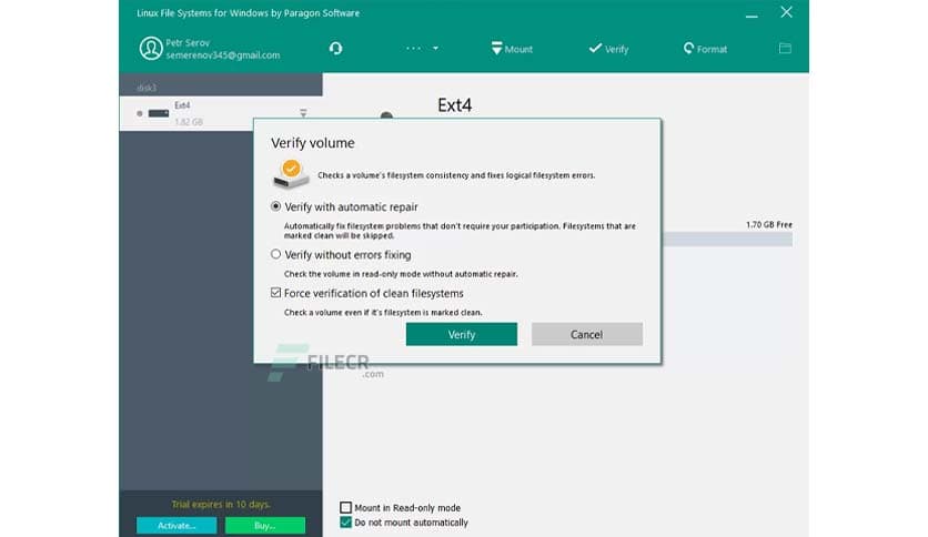 Paragon Linux File Systems for Windows 7.0.29