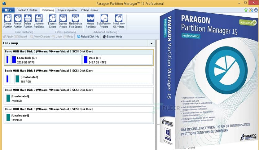 Paragon Partition Manager 15 Professional 10.1.25.779