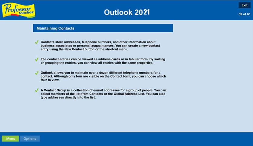 Professor Teaches Outlook 2021 v7.1
