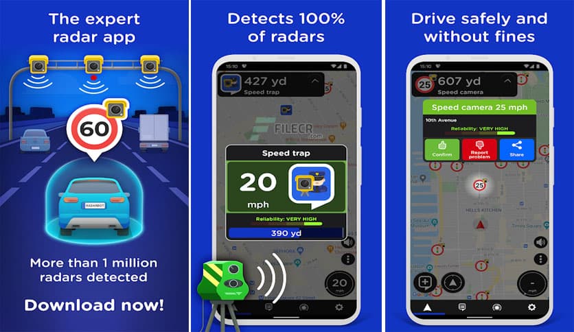 Radarbot Free: Speed Camera Detector & Speedometer 9.32.17