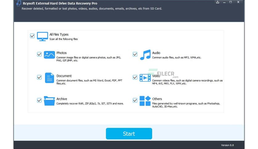Rcysoft External Hard Drive Data Recovery Pro 8.9.0.0