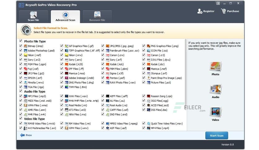 Rcysoft GoPro Video Recovery Pro 8.9.0.0