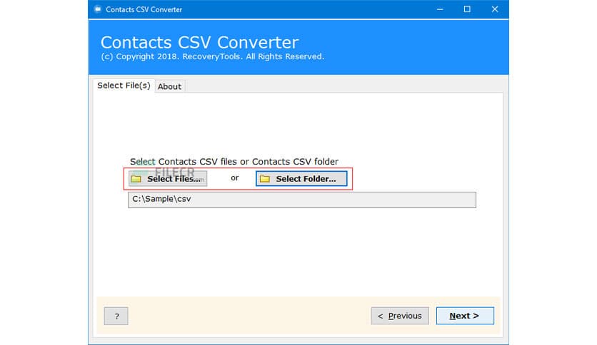 RecoveryTools Contacts CSV Converter 4.3
