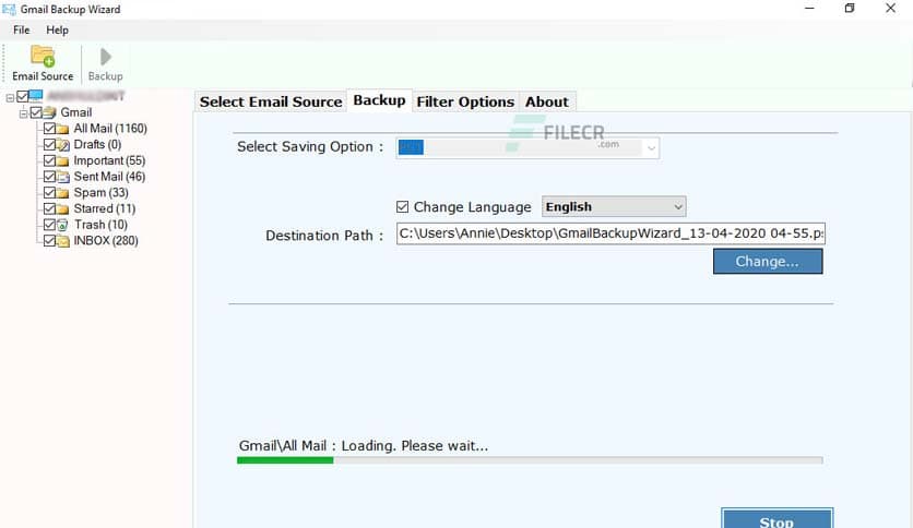 RecoveryTools Gmail Backup Wizard 7.0