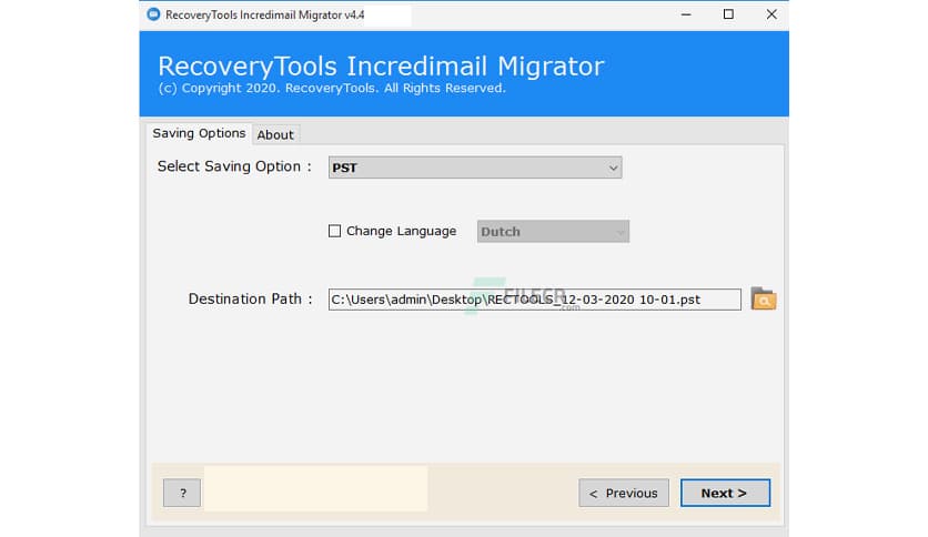 RecoveryTools Incredimail Migrator 4.8