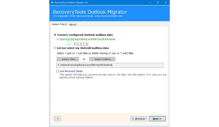 RecoveryTools Outlook Migrator 7.0