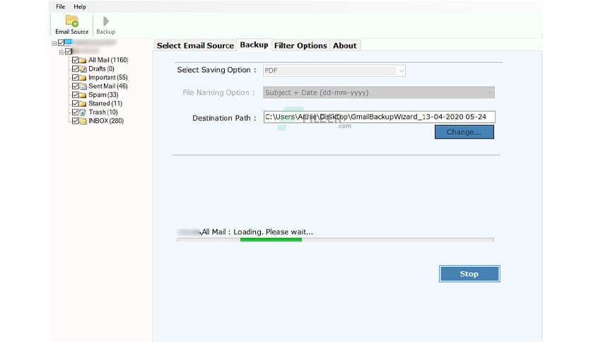 RecoveryTools Rackspace Email Backup Wizard 6.3