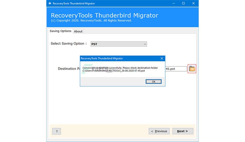 RecoveryTools Thunderbird Migrator 8.0