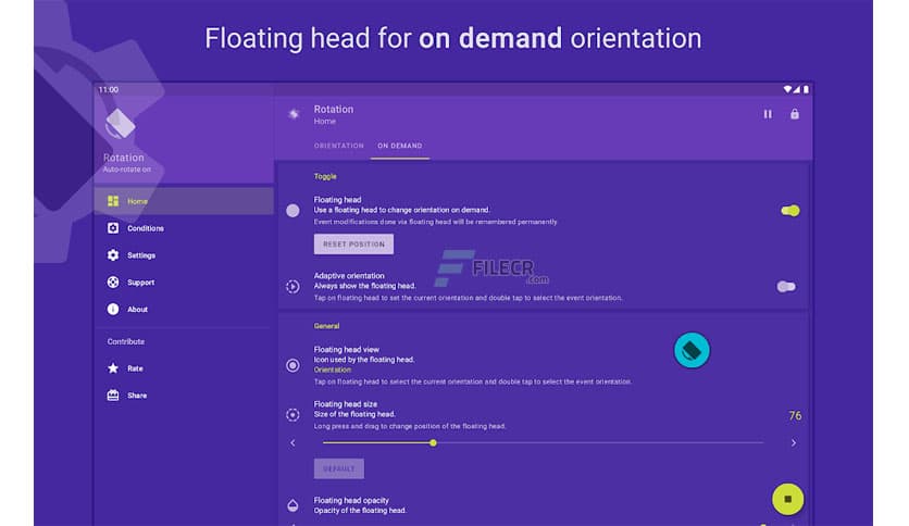 Rotation – Orientation Manager 29.2.1