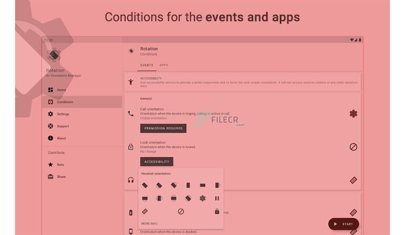 Rotation – Orientation Manager 29.2.1
