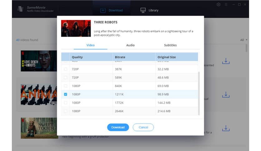 SameMovie Netflix Video Downloader 1.2.7