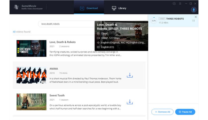 SameMovie Netflix Video Downloader 1.2.7