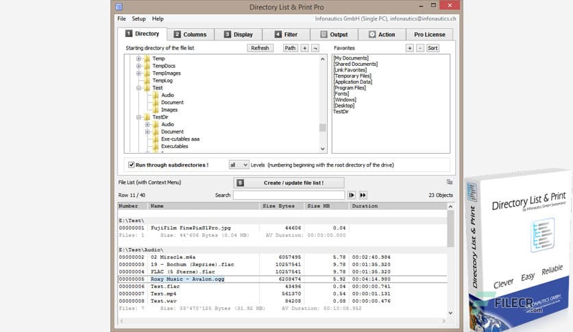 Directory List and Print Pro 4.40