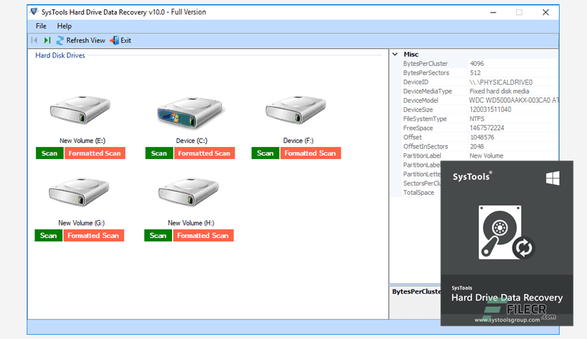 SysTools Hard Drive Data Recovery 18.6.0.0