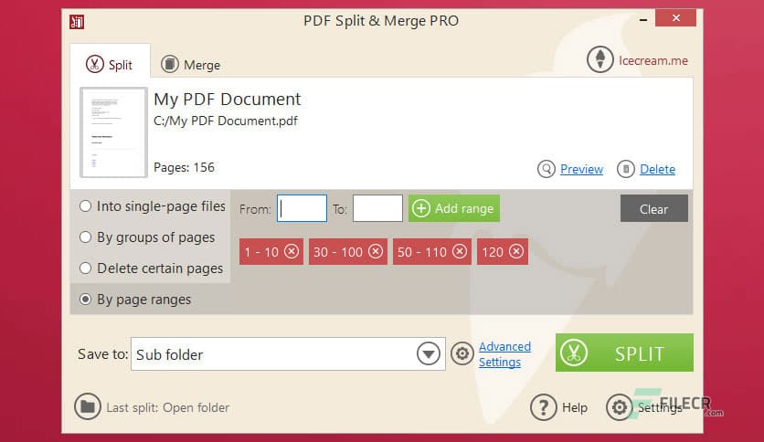 Icecream PDF Split and Merge Pro 3.47