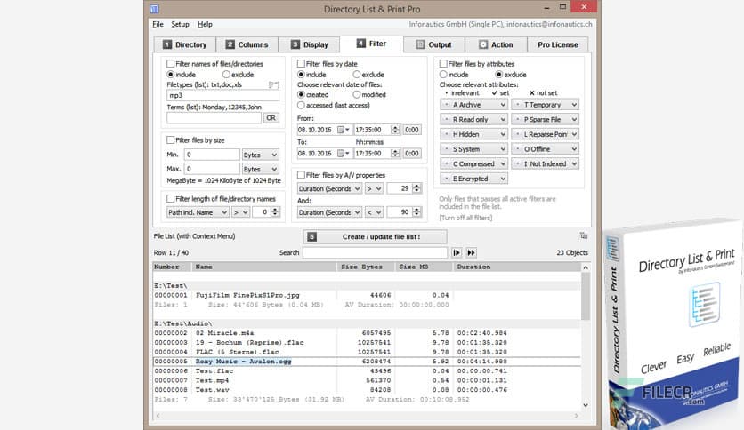 Directory List and Print Pro 4.40