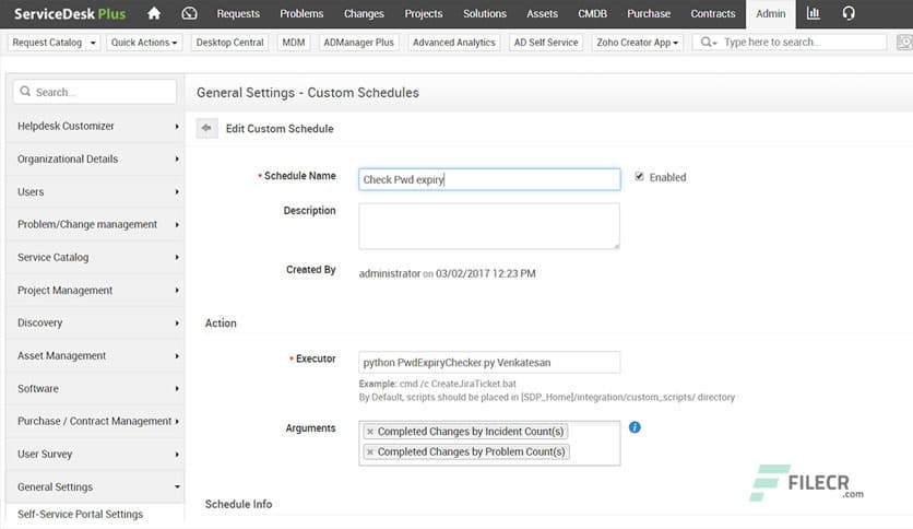 ManageEngine ServiceDesk Plus 10.5 Build 10509 Enterprise
