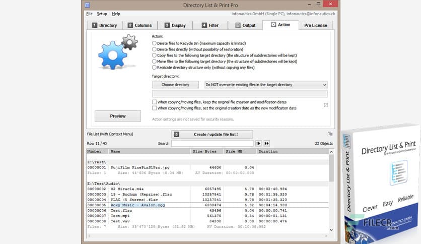 Directory List and Print Pro 4.40