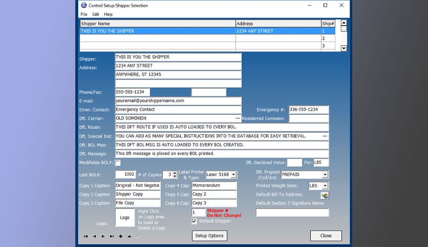 Starre Enterprises Star Bill Of Lading 12.50