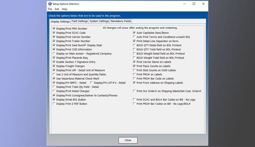 Starre Enterprises Star Bill Of Lading 12.50