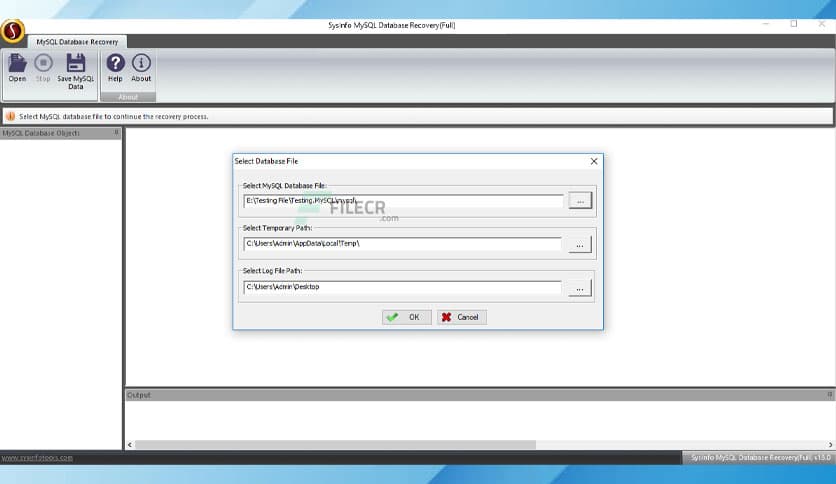 SysInfoTools MySQL Database Recovery 22.8