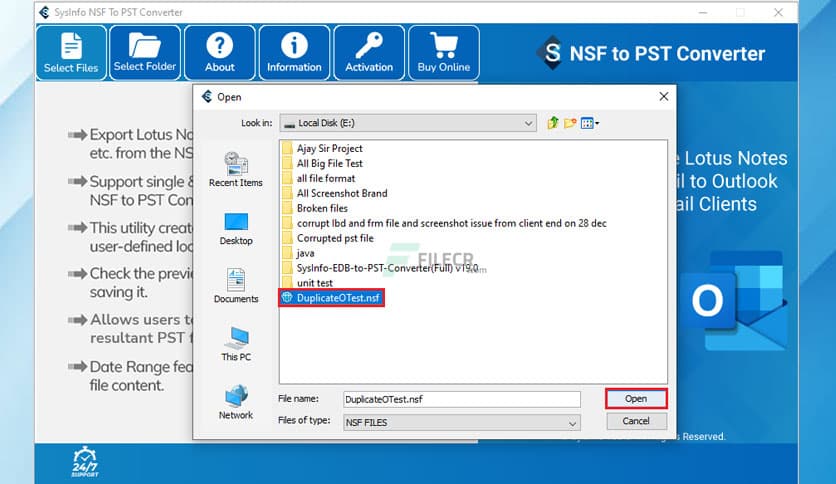 SysInfoTools NSF to MBOX Converter 3.0