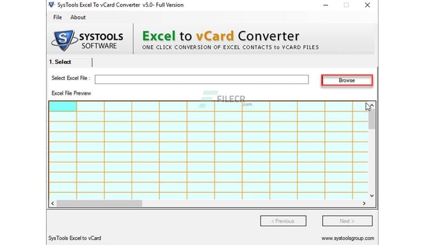 SysTools Excel to vCard Converter 7.2