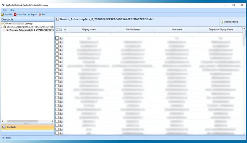 SysTools Outlook Cached Contacts Recovery 9.0