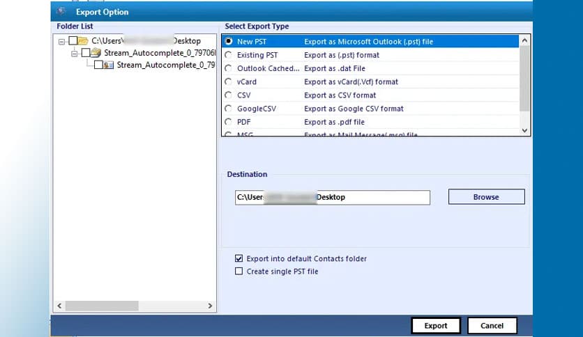 SysTools Outlook Cached Contacts Recovery 9.0