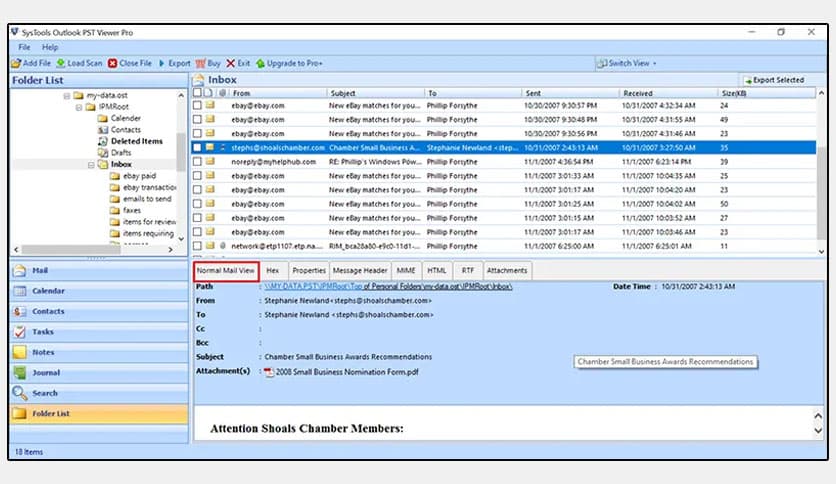 SysTools Outlook PST Viewer Pro 10.1