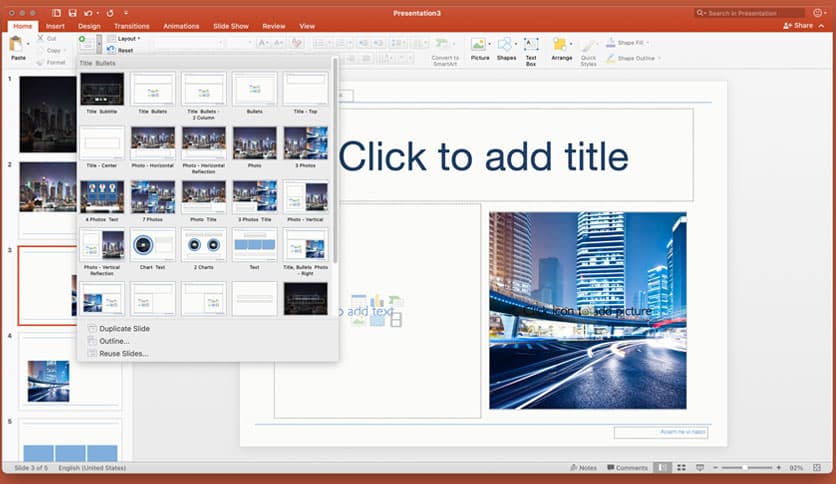 Template for MS PowerPoint 6.0