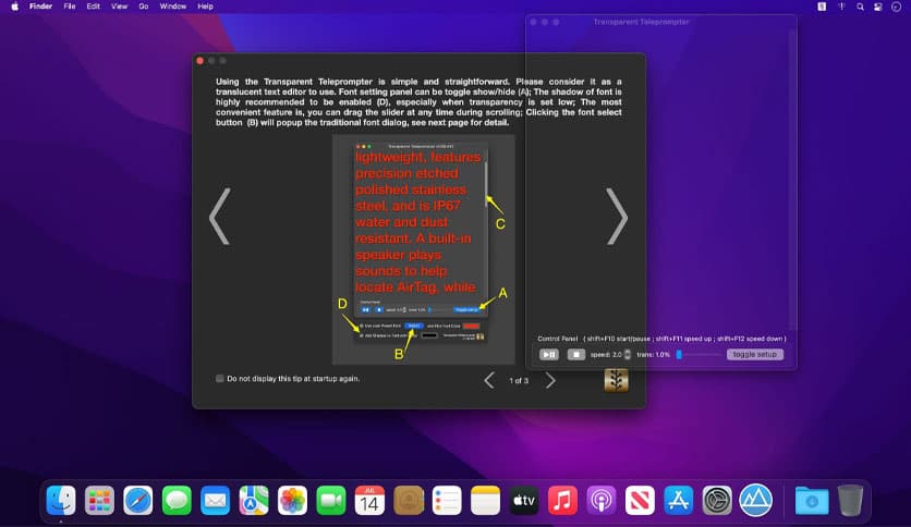 Transparent Teleprompter 2.02